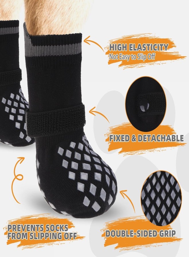 كولتيل جوارب كولتايل المضادة للانزلاق للكلاب لمنع لعق الكفوف وخدشها، أحذية واقية للكلاب على الأرضيات الخشبية، أحذية شتوية للكلاب، جوارب مانعة للانزلاق للكلاب الصغيرة والمتوسطة والكبيرة (مقاس XL) - Image 3